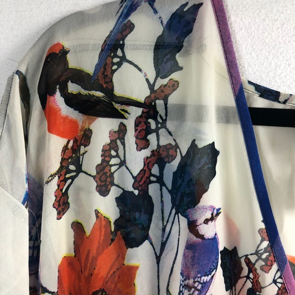 Cliche'‎ Couture Size M Sheer Tunic Flowy Top Floral - Picture 4 of 8